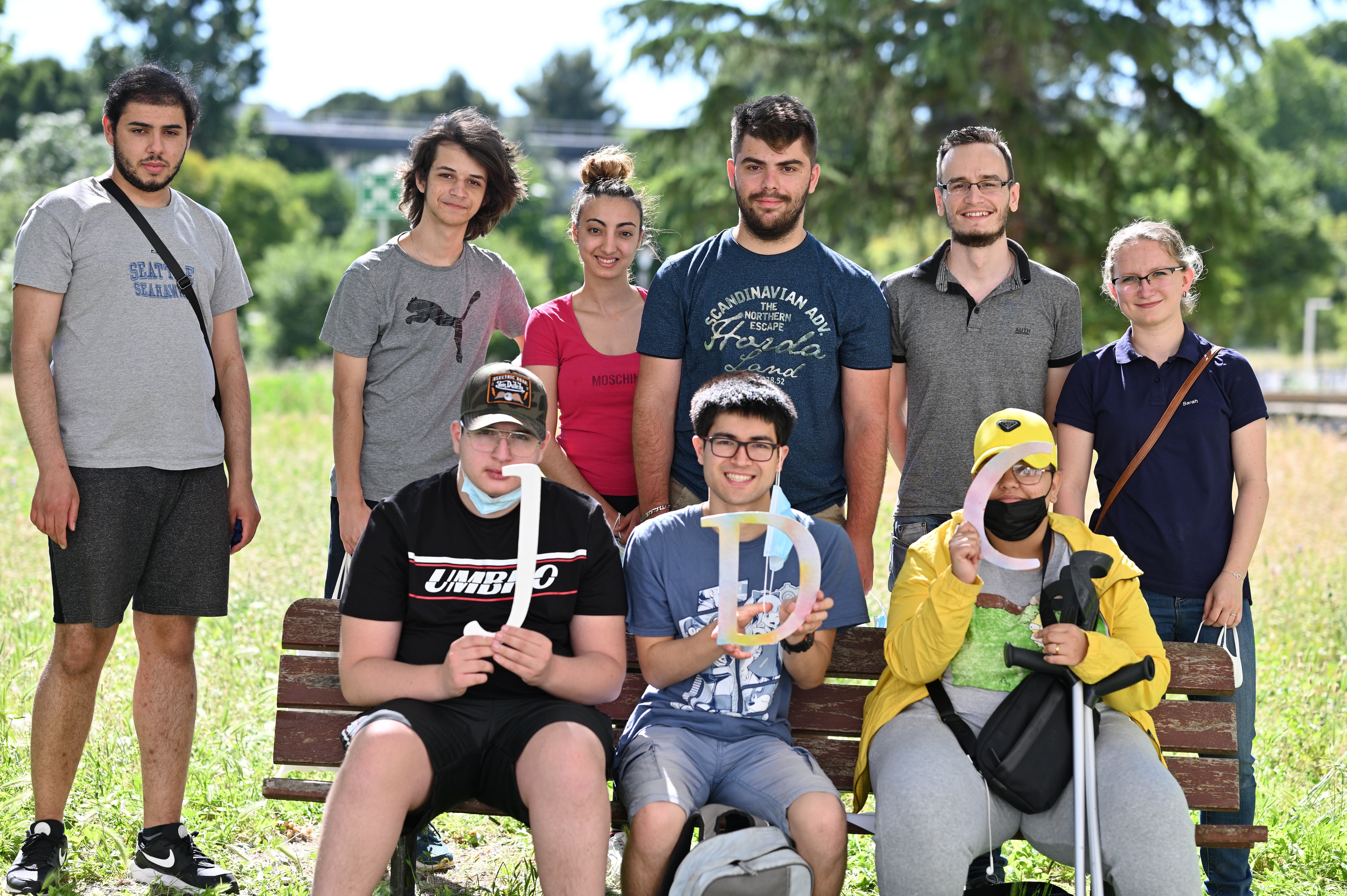 Groupe de 8 tutorés et leur tutrice