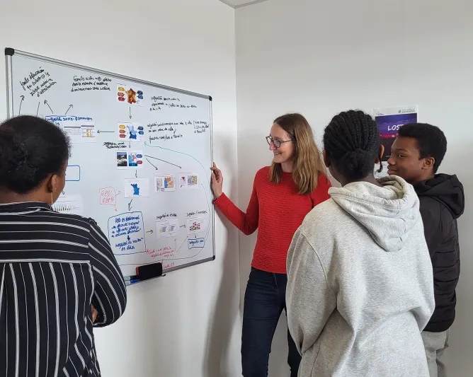 Stagiaires et Sophie Dominique